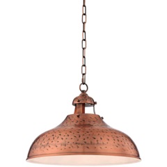 Essex 16wide Dyed Copper Metal Pendant Light